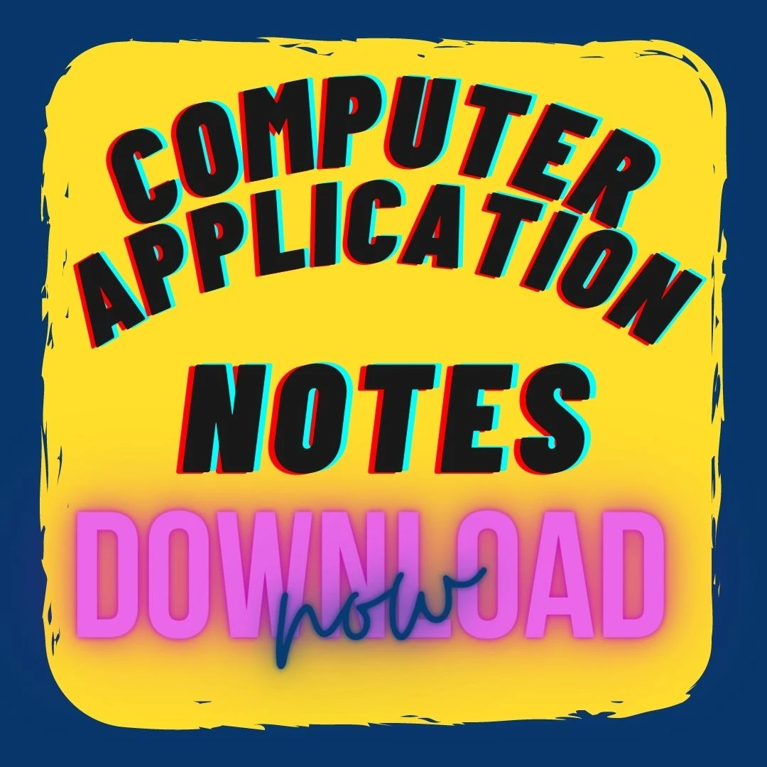 computer applications notes