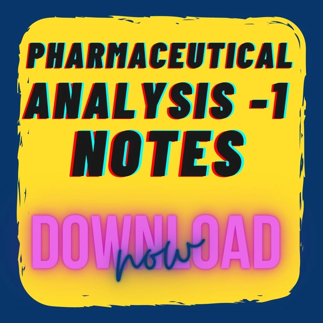 pharmaceutical analysis 1 notes